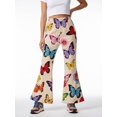 thumbnail image 1 of 7-8Y Girls Colored Flared Pants Digital Print Trousers Slim-Fit Wide Leg Flare for Spring Summer Autumn, 1 of 6