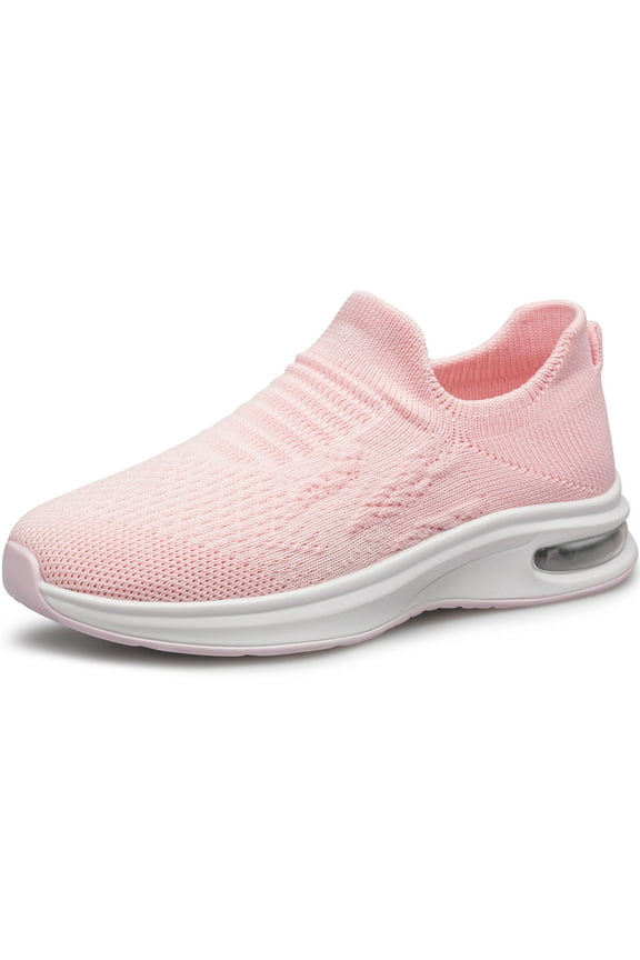 Girls Slip on Shoes Lightweight Breathable Walking Shoes Child School Sneakers Pink Little Kid Size 11.5