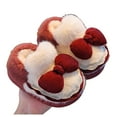 thumbnail image 1 of Girls Slippers Cozy Winter Indoor Footwear With For Warmth And Comfort Red,35, 1 of 3