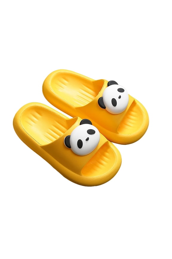 Girls Slippers Eva Slides Cartoon Sandals Kids Footwear Panda Print Soft Sole For Indoor And Outdoor Summer Use ,9-9.5 Years