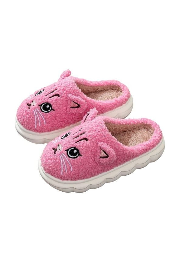 Girls Slippers For Kids Soft Cat Design Breathable Cozy Indoor Slides Comfortable Daily Wear Toddler Girls And Boys