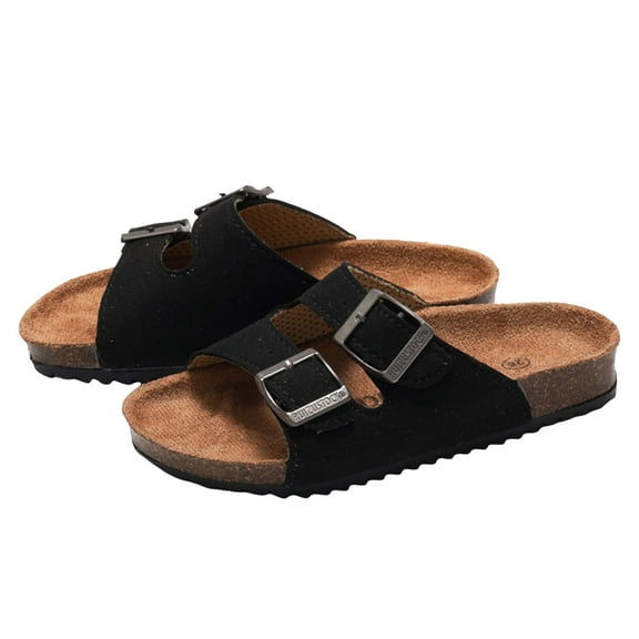 Girls Slippers Size 13-1 Kids Double Buckle Cloud Slides Boys Girls Soft EVA Thick-Sole Sandals Breathable Unisex Slippers Lightweight Beach Pool Shower Shoes