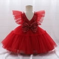 thumbnail image 1 of Girls' Small Flying Sleeve Mesh Sequin One Year Old Dress, Toddler Princess Dress, Flying Sleeve Baby Performance Dress, Paired With Hot Mesh Dress, Girls' Dress, 1 of 6