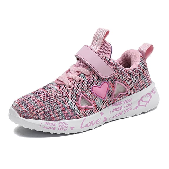 Girls Sneakers For Daily Casual Wear Fixed Fit Sports Shoes For Ages 4 13 Comfortable And Durable Footwear For All Season Suitable Easy To Clean Athletic Shoes ,9-9.5 Years