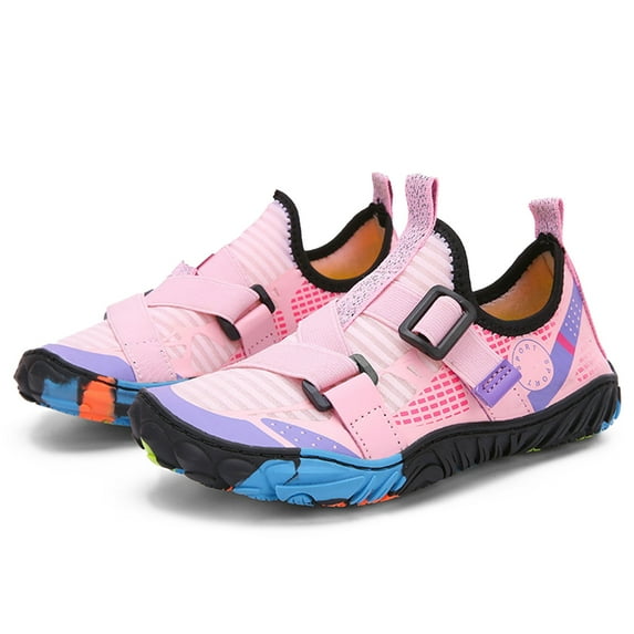 Girls Water Shoes Lightweight Quick-Dry Sneakers for Outdoor Beach Pool Swim Hiking Running with Non- Sole Comfortable Breathable Design