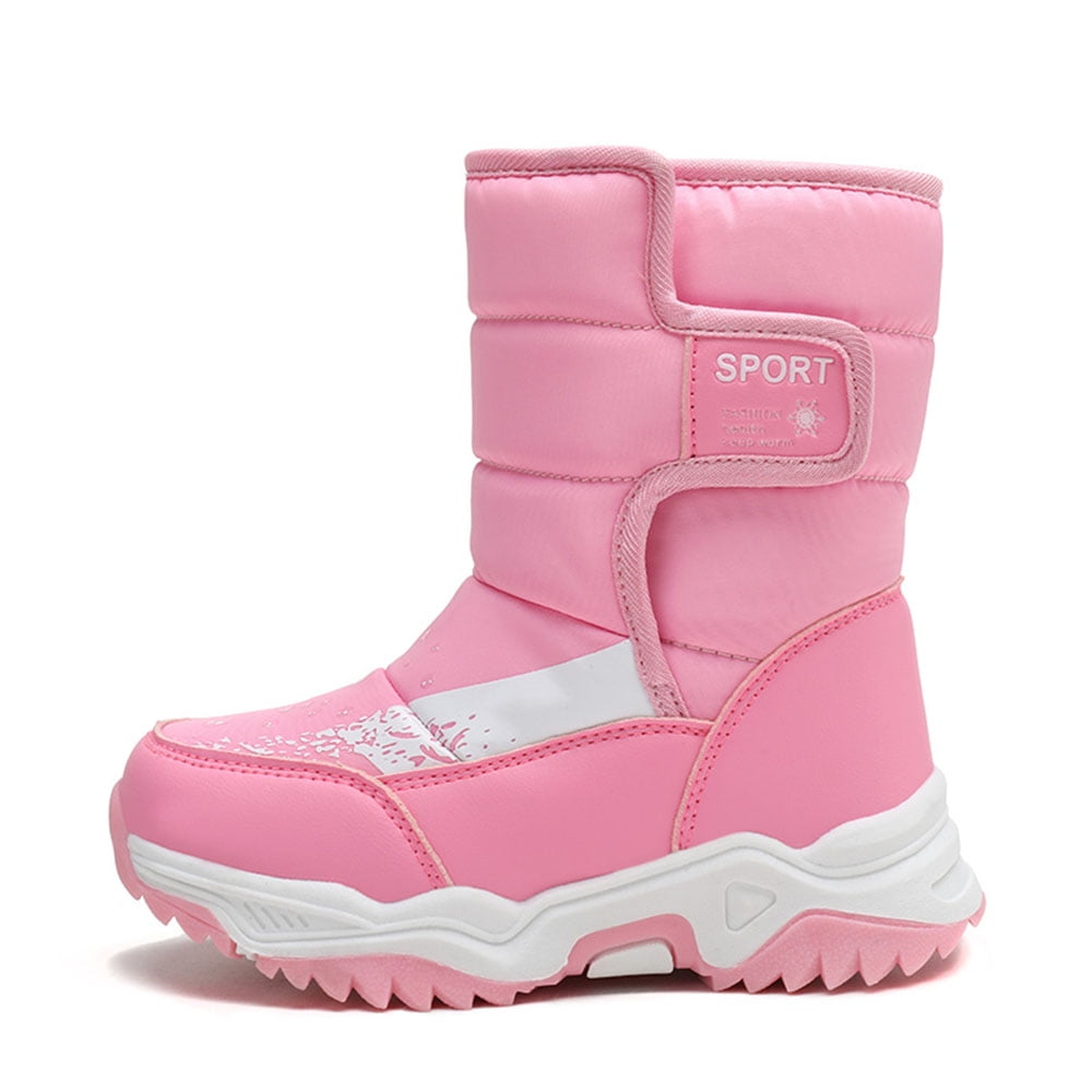 Girls Snow Boots Boys Kids Winter Boots Warm Waterproof Outdoor Boots(Little Kid/Big Kid