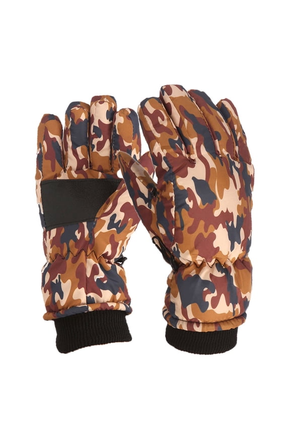 Girls Snow Gloves for Boys Camo Gloves Boys Mittens Waterproof Snowboard Gloves Girl Winter Gloves