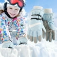 thumbnail image 1 of Girls Snow Mittens Thermal Warm Lined Waterproof Kids Gloves Cold Weather Ski Gloves for Girls, 1 of 3