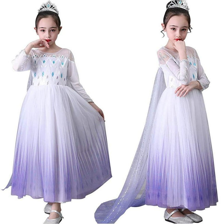 Girls Snow Princess Dresses Costume for Birthday Party Halloween
