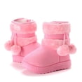 thumbnail image 1 of Girls Snow Shoes Kids Snow Boots Winter Lined Boots for Girls Warm Comfortable Zipper Ankle Booties Non Soft Sole Casual Outdoor Footwear, 1 of 7