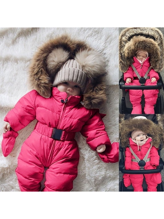 Girls Snow Suits Winter Outerwear Romper Coat Warm Jacket Snow Wear Jumpsuit Girls Coat&jacket