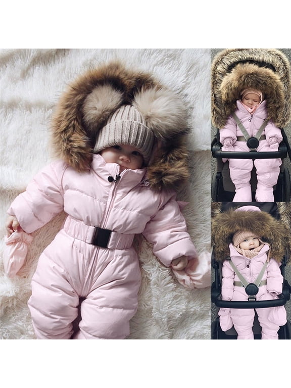 Girls Snow Suits Winter Outerwear Romper Coat Warm Jacket Snow Wear Jumpsuit Girls Coat&jacket