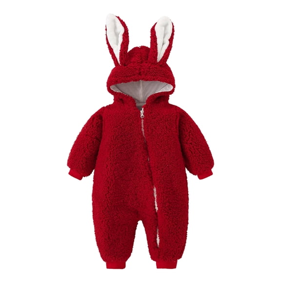 Girls Snow Wear Thick Snowsuit Bunny Coat Warm Jumpsuit for Boys and Girls Hooded Outerwear Coat & Jacket