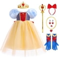 thumbnail image 1 of Girls Snow White Princess Dress Up Kids Birthday Party Halloween Costume, 1 of 7