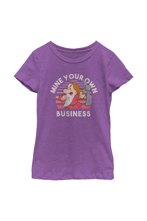 Girls Snow White and the Seven Dwarfs Grumpy Mine Your Own Business T Shirt