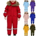 thumbnail image 1 of Girls Snowsuit One Piece Snow Suit for Kids Boys Girls One-Piece Snowsuit Winter Outdoor Waterproof Overalls Snowboarding Ski-Suits 1-15 Years, 1 of 9
