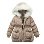 BJUTIR Girls Snowsuit Snow Children Hoodie Jacket Winter Thick Outwear Warm Zip Girls Kids Coats Girls Coat&Jacket