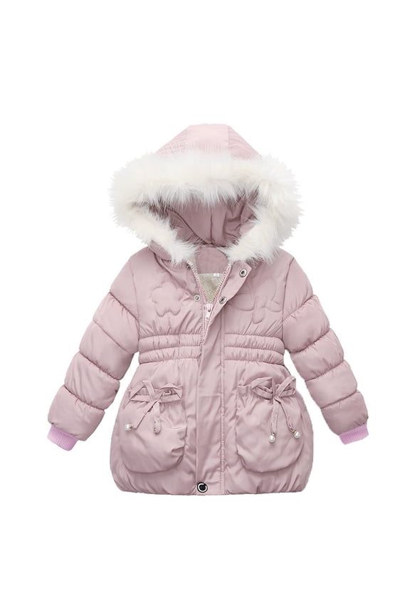 Girls Snowsuit Snow Children Hoodie Jacket Winter Thick Outwear Warm Zip Girls Kids Coats Girls Coat&Jacket