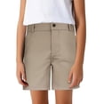 thumbnail image 1 of Girls Soccer Shorts Athletic Running Khaki Shorts Elastic Waist Uniform Shirts for Girls 7-8 Years, 1 of 4