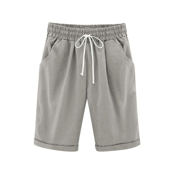 Girls Soccer Shorts Black Teens Girls Linen Shorts High Waisted Lightweight Shorts Casual Summer Drawstring Beach Vacation Short Pants Trouser