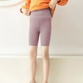 thumbnail image 1 of Girls Soccer Shorts Comfortable Purple Shorts Elastic Waist Girls Fashion 3-4 Years, 1 of 4