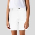 thumbnail image 1 of Girls Soccer Shorts Pull on White Shorts Elastic Waist Uniform Pants for Boys 11-12 Years, 1 of 3