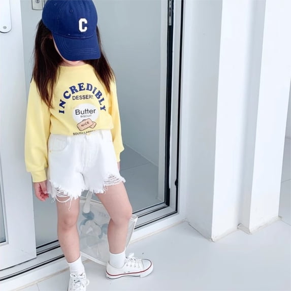 Girls Soccer Shorts Pull on White Shorts High Waisted Essentials Shorts 5-6 Years