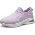 thumbnail image 1 of YHOON Girls Sock Shoes Kids Sneakers Slip on Walking Tennis Running Shoes Light Purple Big Kid Size 1, 1 of 7