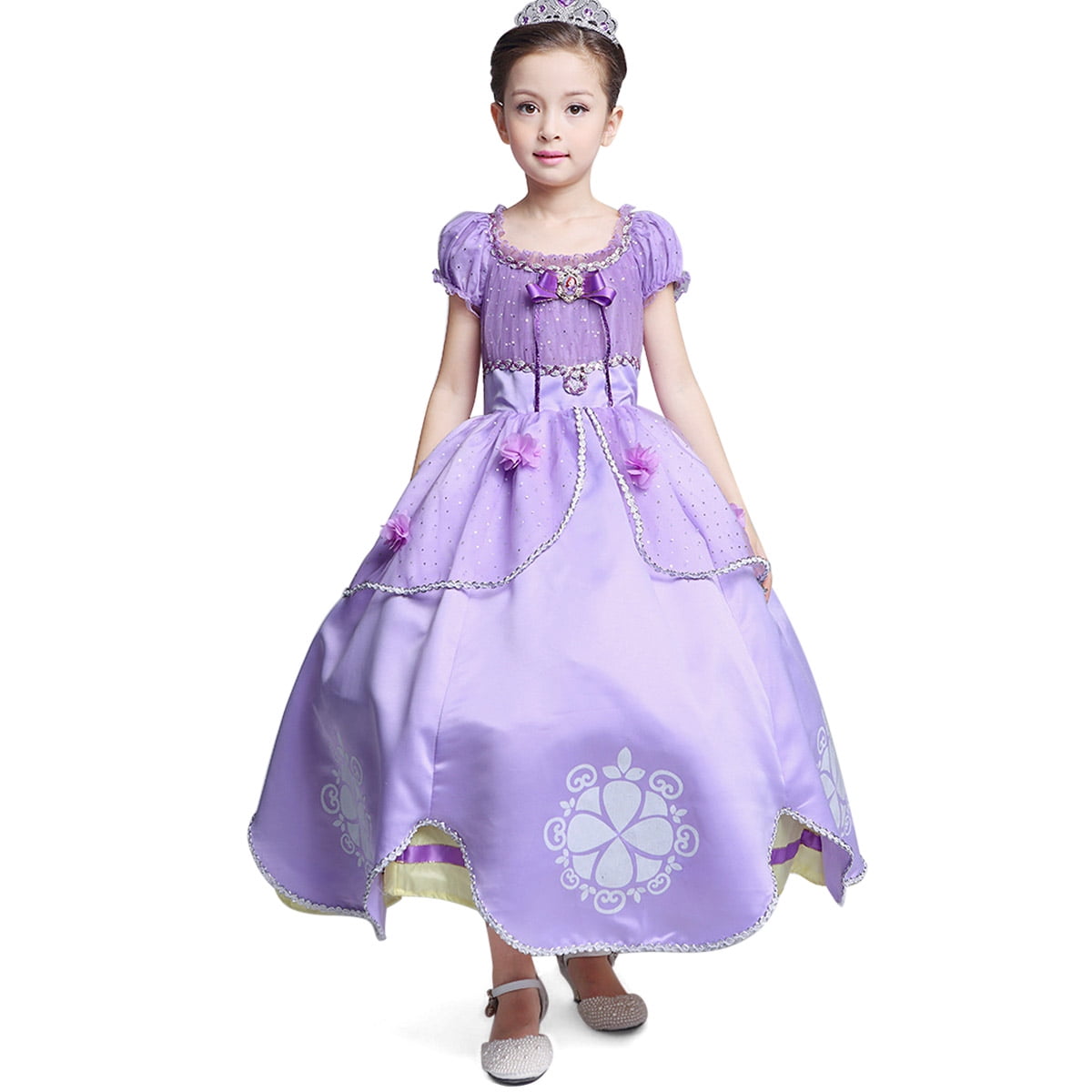 Girls Sofia Princess Costume Birthday Christmas Party Halloween Cosplay Fancy Dress Up Outfits w Accessories Walmart