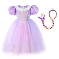 Girls Sophia Princess Costume w/Accessories Female Halloween Outfit for 2-7Y Little Girls