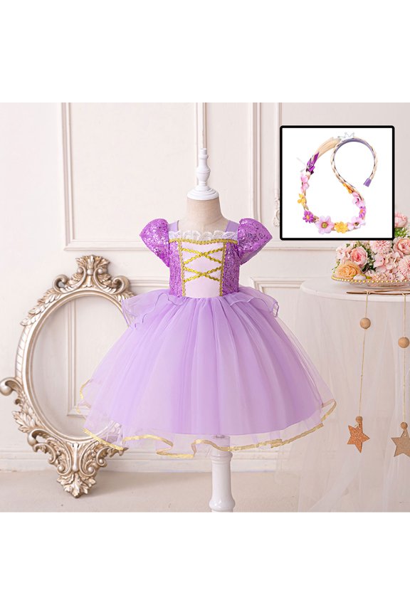 Girls Sophia Dress Up Female Princess Christmas Birthday Dress for 2-7Y