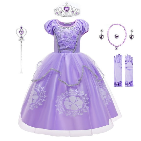 Girls Sophia Princess Dress Female Christmas Party Costume Fancy Dress up