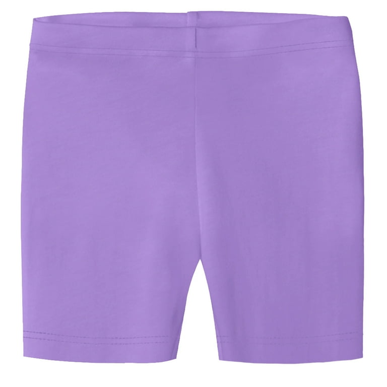 Girls Soft 100% Cotton Bike Shorts Deep Purple