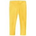 thumbnail image 1 of Made in USA Girls Soft 100% Cotton Capri Leggings | Yellow, 1 of 5