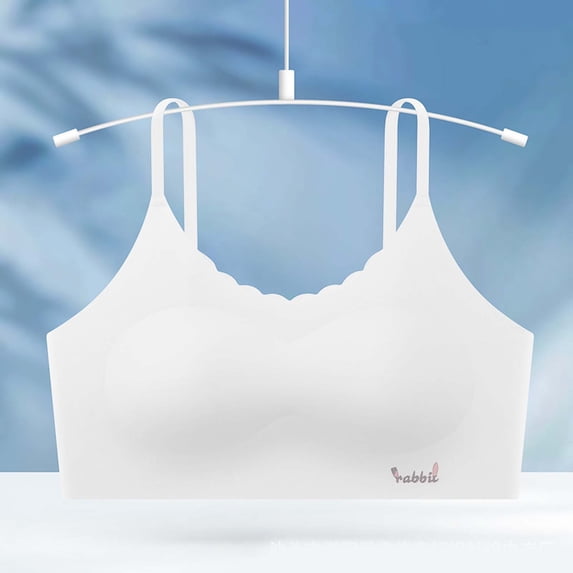 Girls Soft Comfortable Breathable Seamless Sports Bra for Everyday Wear and Active Play