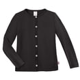 thumbnail image 1 of Girls Soft Cotton Button-Down Cardigan | Black, 1 of 5