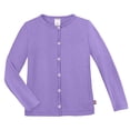 thumbnail image 1 of Girls Soft Cotton Button-Down Cardigan | Deep Purple, 1 of 5