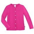 thumbnail image 1 of Girls Soft Cotton Button-Down Cardigan | Hot Pink, 1 of 5