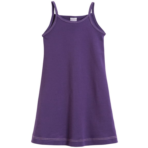 Made in USA Girls Soft Cotton Camisole Dress | Purple