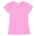 thumbnail image 1 of Made in USA Girls Soft Cotton Jersey Cap Sleeve Crew Tee | Medium Pink, 1 of 5