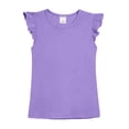 thumbnail image 1 of Made in USA Girls Soft Cotton Jersey Flutter Tee, 1 of 11