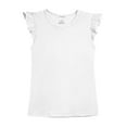 thumbnail image 1 of Made in USA Girls Soft Cotton Jersey Flutter Tee, 1 of 10