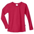 thumbnail image 1 of Made in USA Girls Soft Cotton Jersey Long Sleeve Tee | Candy Apple, 1 of 5