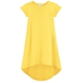 thumbnail image 1 of Made in USA Girls Soft Cotton Jersey Short Sleeve Hi-Lo Maxi Dress, 1 of 10