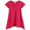 thumbnail image 1 of Made in USA Girls Soft Cotton Jersey Short Sleeve Shark Bite Tunic, 1 of 11