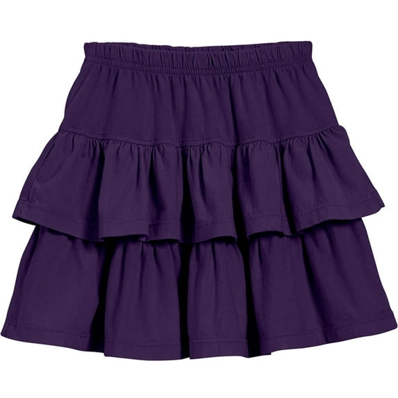 Made in USA Girls Soft Cotton Jersey Tiered Skirt