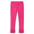thumbnail image 1 of Made in USA Girls Ruffle Leggings | Hot Pink, 1 of 4