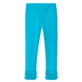 thumbnail image 1 of Made in USA Girls Ruffle Leggings | Turquoise, 1 of 5
