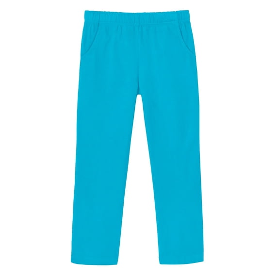Girls Soft Cotton UPF 50+ Jersey Pocket Pants | Turquoise