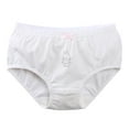 thumbnail image 1 of Girls Soft Cotton Underwear Cute Printed Stretch Toddler Girls' Briefs Cozy Undies Comfortable Breathable (5-6 Years, White 01), 1 of 2